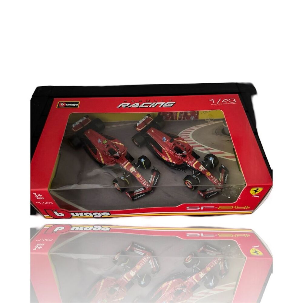 Bburago Ferrari SF-24 1:43 Diecast Model Cars Sainz & Leclerc F1